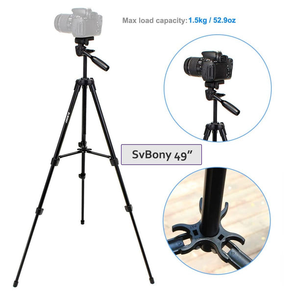 Deluxe SVBONY Portable Tripod Stands (49, 54 and 57 Inches)